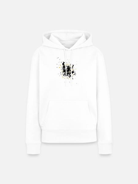 Yellowblack.Splash - Frauen Premium Bio Hoodie - Weiß