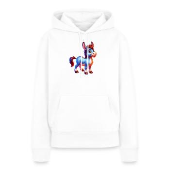 Esel-Maultier - Frauen Premium Bio Hoodie - Weiß - Vorne - Julia (174cm)