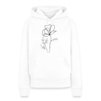 Blumenstrauß - Frauen Premium Bio Hoodie - Weiß - Vorne - Julia (174cm)
