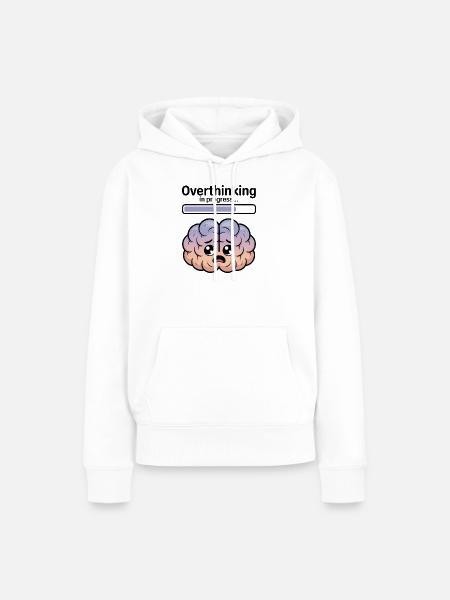 Überdenken im Gange - Frauen Premium Bio Hoodie - Weiß