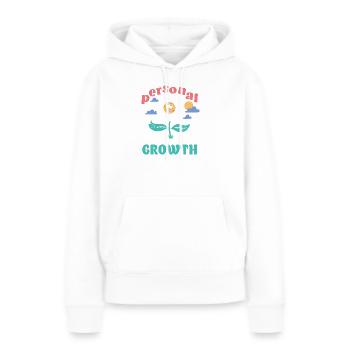 Persönliches Wachstum Daisy - Frauen Premium Bio Hoodie - Weiß - Vorne - Julia (174cm)