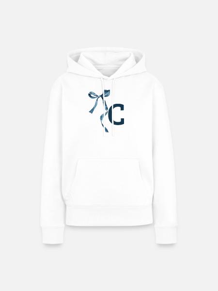 Monogram c Geschenkidee - Frauen Premium Bio Hoodie - Weiß