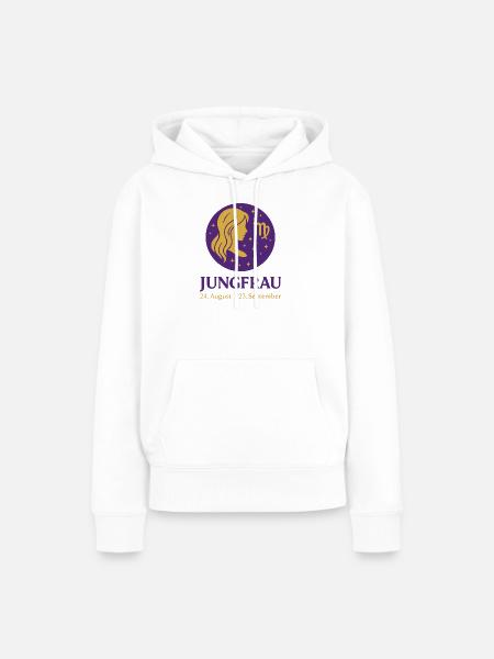 Sternzeichen Jungfrau - Frauen Premium Bio Hoodie - Weiß