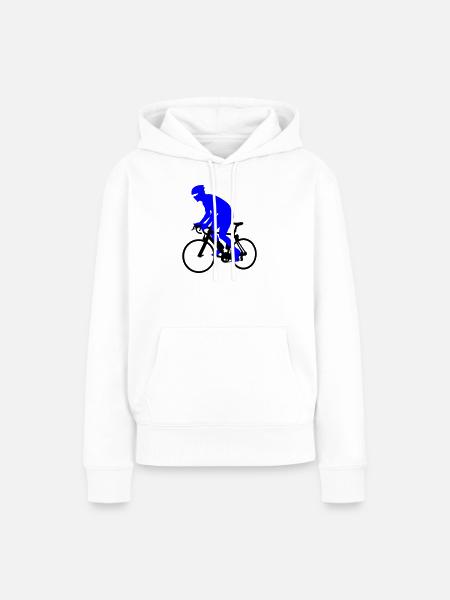 Rennrad - Frauen Premium Bio Hoodie - Weiß