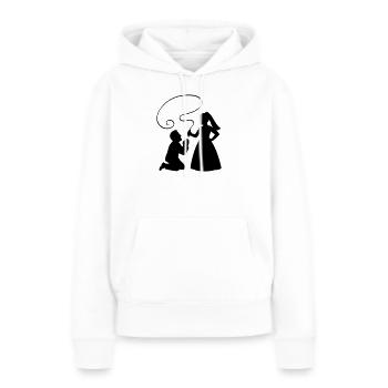 Coup de fouet du couple marié - Sweat à capuche Premium bio Femme - blanc - Devant - Julia (174cm)