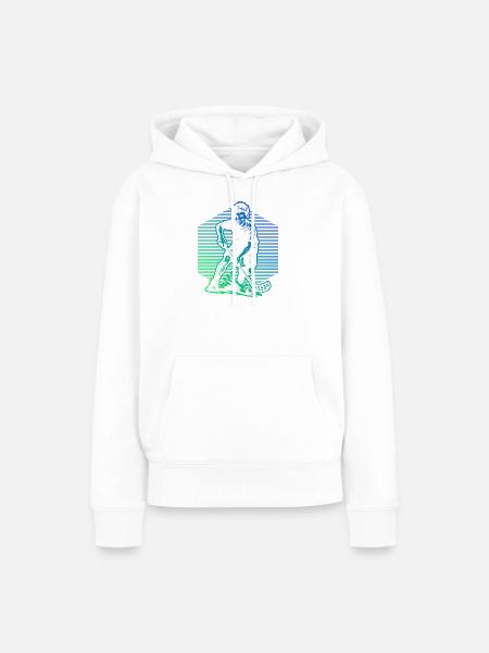 Einfach Floorball zeitloses Design - Frauen Premium Bio Hoodie - Weiß