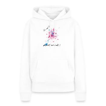 Farbklecks - Frauen Premium Bio Hoodie - Weiß - Vorne - Julia (174cm)