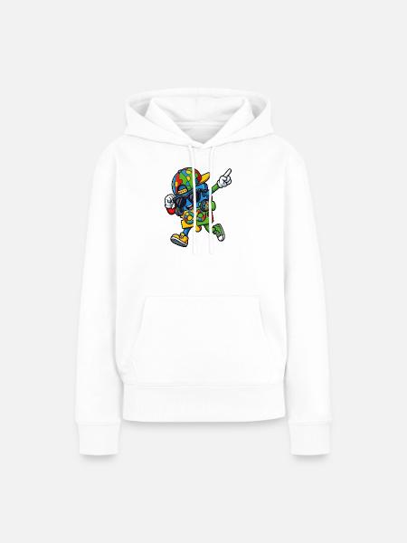 Regenbogenpuzzle-Maskottchen - Frauen Premium Bio Hoodie - Weiß