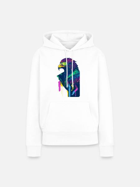 Neonadler - Frauen Premium Bio Hoodie - Weiß