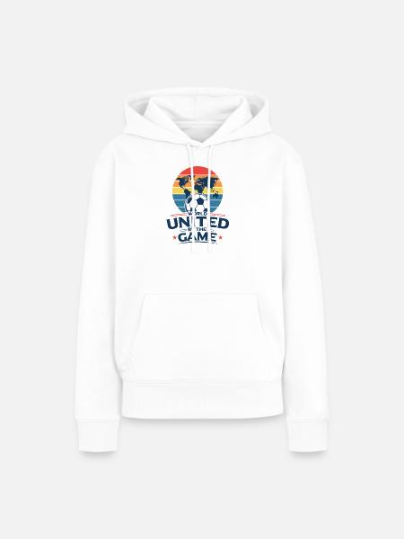 Vereint durch das Spiel - Frauen Premium Bio Hoodie - Weiß