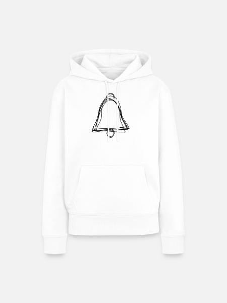 Glocke handgezeichnet - Frauen Premium Bio Hoodie - Weiß
