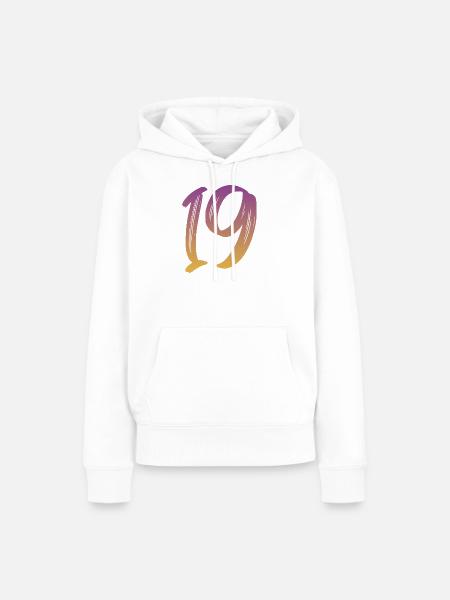 19 - Frauen Premium Bio Hoodie - Weiß
