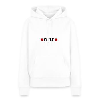 Cœur d’élite - Sweat à capuche Premium bio Femme - blanc - Devant - Julia (174cm)