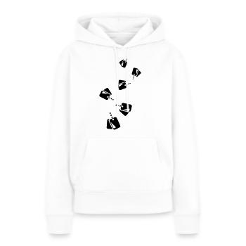 Icône d’icône de badge - Sweat à capuche Premium bio Femme - blanc - Devant - Julia (174cm)