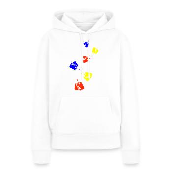 Icône d’icône de badge - Sweat à capuche Premium bio Femme - blanc - Devant - Julia (174cm)