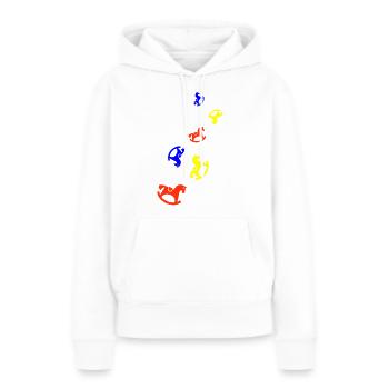 Cheval à bascule Jouet Bébé - Sweat à capuche Premium bio Femme - blanc - Devant - Julia (174cm)