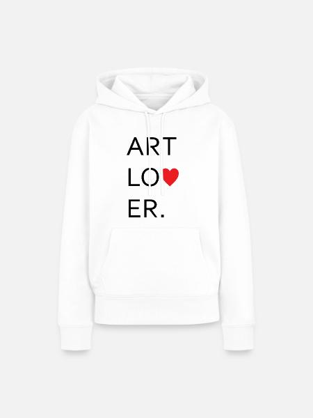 Kunstliebhaber - Frauen Premium Bio Hoodie - Weiß