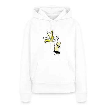 Banane ohne Schale - Frauen Premium Bio Hoodie - Weiß - Vorne - Julia (174cm)