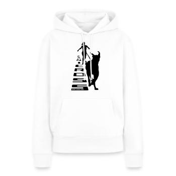 Canicross - Frauen Premium Bio Hoodie - Weiß - Vorne - Julia (174cm)