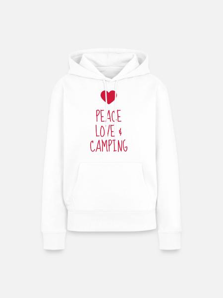 Camping / Camper / Zelt / Wandern - Frauen Premium Bio Hoodie - Weiß