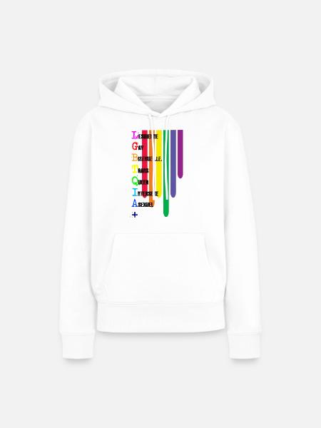 LGBTQIA - Frauen Premium Bio Hoodie - Weiß
