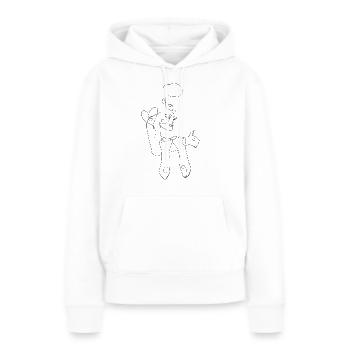 Couple câlins - Sweat à capuche Premium bio Femme - blanc - Devant - Julia (174cm)