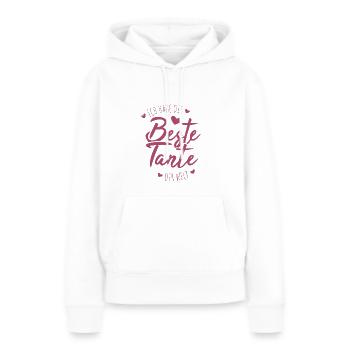 Beste Tante der Welt Spruch süßes Geschenk - Frauen Premium Bio Hoodie - Weiß - Vorne - Julia (174cm)