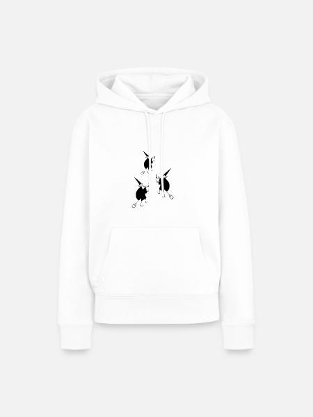 Bild fliegende Hexen - Frauen Premium Bio Hoodie - Weiß