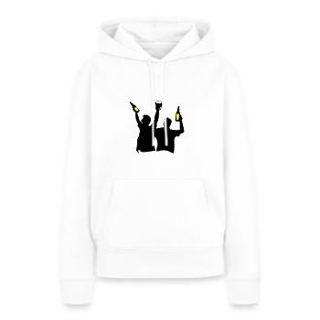 Enterrement de vie de garçon Célébrant l’enterrement de vie de garçon - Sweat à capuche Premium bio Femme - blanc - Devant - Julia (174cm)