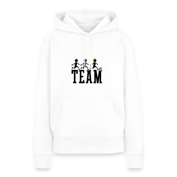 Football par équipe Football - Sweat à capuche Premium bio Femme - blanc - Devant - Julia (174cm)