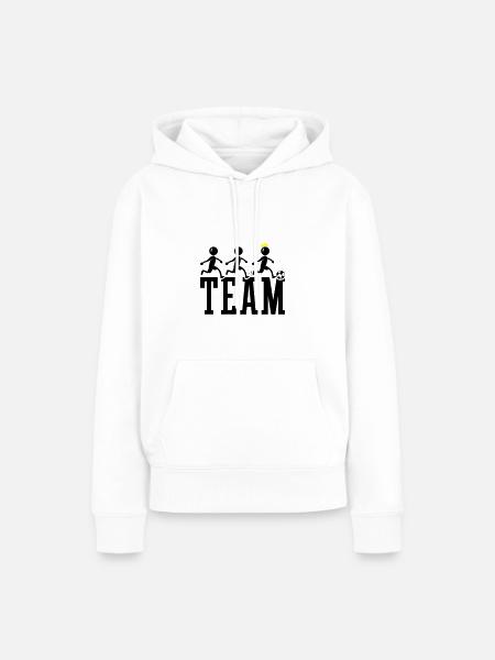 Fussballer Team Fussball - Frauen Premium Bio Hoodie - Weiß