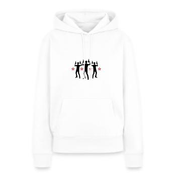 Groupe de groupe d’équipage - Sweat à capuche Premium bio Femme - blanc - Devant - Julia (174cm)
