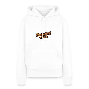 Équipe de basket-ball - Sweat à capuche Premium bio Femme - blanc - Devant - Julia (174cm)