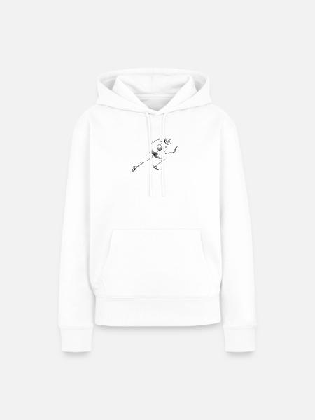 Läuferin - Frauen Premium Bio Hoodie - Weiß