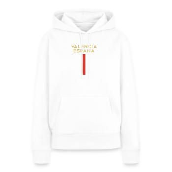 Souvenir Espagne Valence España Souvenir Souvenir - Sweat à capuche Premium bio Femme - blanc - Devant - Julia (174cm)