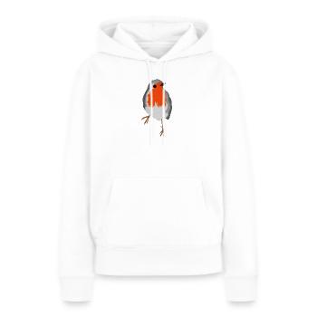 Rouge-gorge - Sweat à capuche Premium bio Femme - blanc - Devant - Julia (174cm)