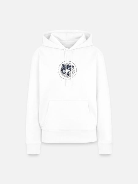 Dancing Shark - Frauen Premium Bio Hoodie - Weiß