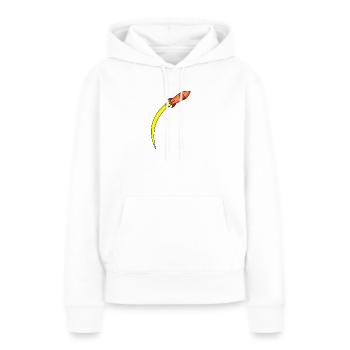Rakete Raketen - Frauen Premium Bio Hoodie - Weiß - Vorne - Julia (174cm)