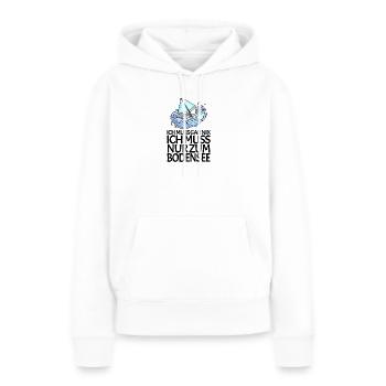 Bodensee - Frauen Premium Bio Hoodie - Weiß - Vorne - Julia (174cm)