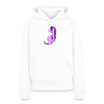 Hippocampe Hippocampe - Sweat à capuche Premium bio Femme - blanc - Devant - Julia (174cm)