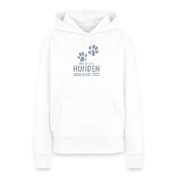 Hund und Herrchen Sprüche - Frauen Premium Bio Hoodie - Weiß - Vorne - Julia (174cm)