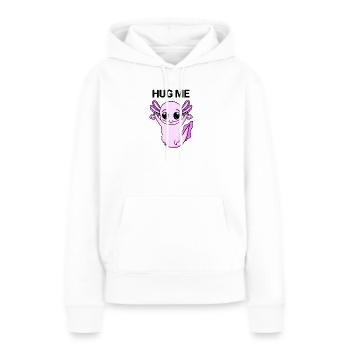 Axolotl Câlin - Sweat à capuche Premium bio Femme - blanc - Devant - Julia (174cm)