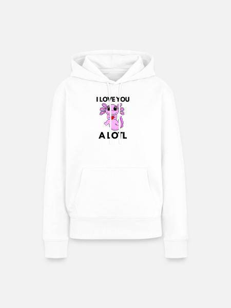 Axolotl - Frauen Premium Bio Hoodie - Weiß
