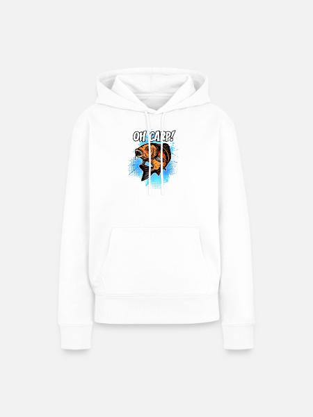 Oh Karpfen – lustiges Karpfenfischen-Design - Frauen Premium Bio Hoodie - Weiß