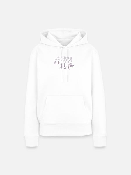 Evolution Klettern Kletterknoten Achter Knoten - Frauen Premium Bio Hoodie - Weiß