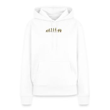 Evolution of Gamer Zocker Nerd Geek Progamer - Frauen Premium Bio Hoodie - Weiß - Vorne - Julia (174cm)