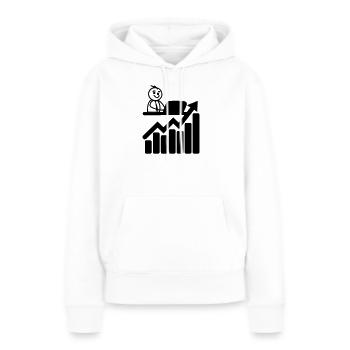 Chart-Börsenhändler - Frauen Premium Bio Hoodie - Weiß - Vorne - Julia (174cm)