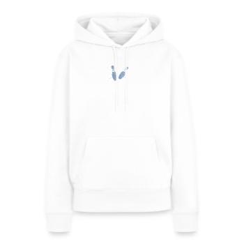 bowling pins - Frauen Premium Bio Hoodie - Weiß - Vorne - Julia (174cm)