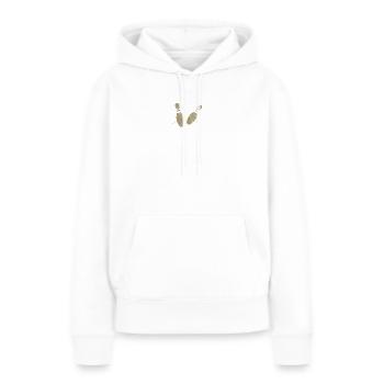 bowling pins - Frauen Premium Bio Hoodie - Weiß - Vorne - Julia (174cm)