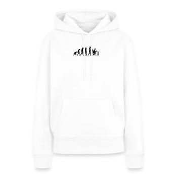 Évolution de Gamer Gambler Nerd Geek Progamer - Sweat à capuche Premium bio Femme - blanc - Devant - Julia (174cm)